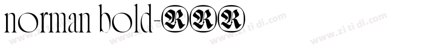 norman bold字体转换